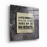 ・"Big Results"・Glass Wall Art