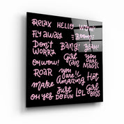 ・"Words and Words"・Glass Wall Art - ArtDesigna Glass Printing Wall Art