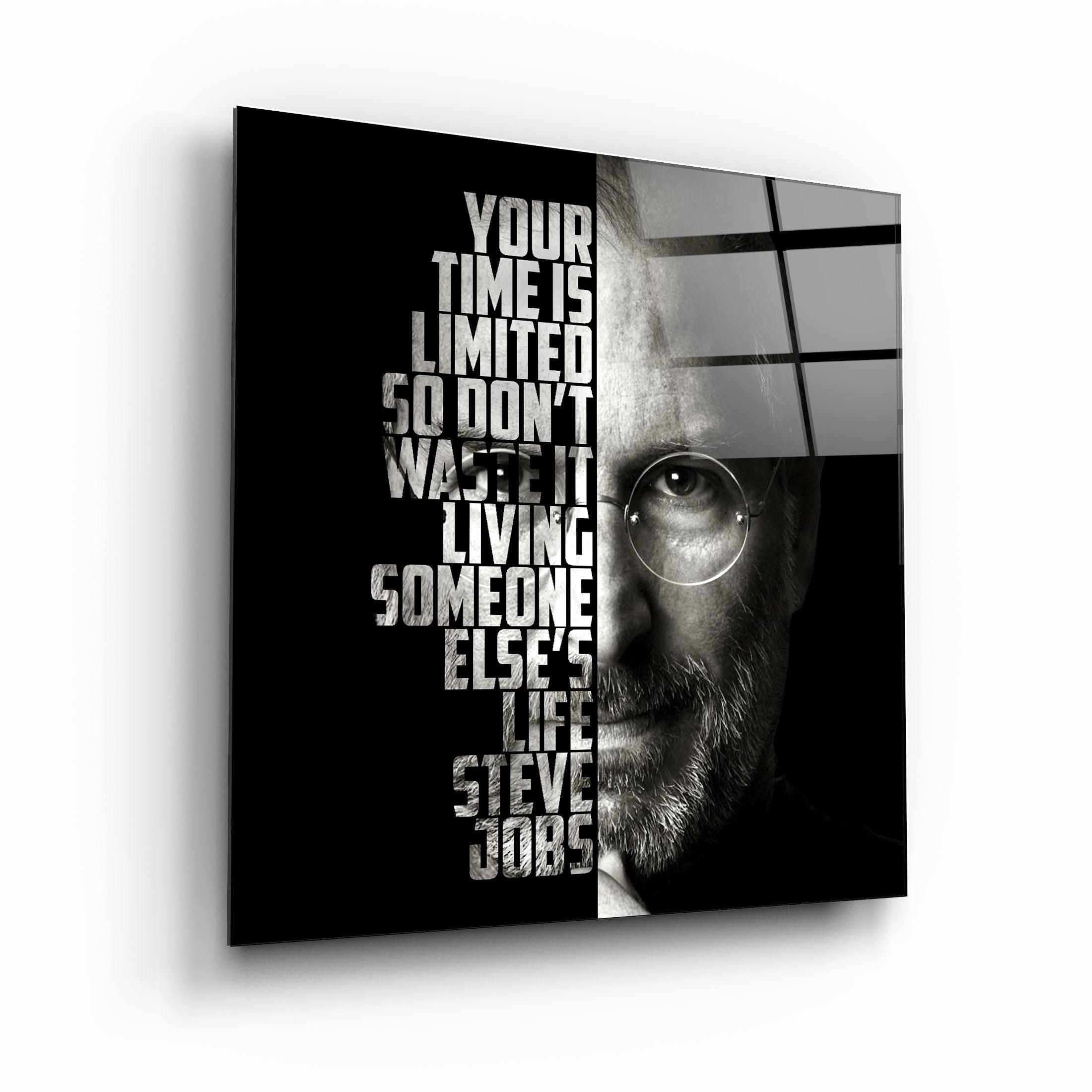 ・"Steve Jobs"・Designers Collection Glass Wall Art - ArtDesigna Glass Printing Wall Art
