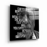 ・"Charles Bukowski"・Designers Collection Glass Wall Art