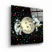 ・"Pushing A Planet"・Glass Wall Art - ArtDesigna Glass Printing Wall Art