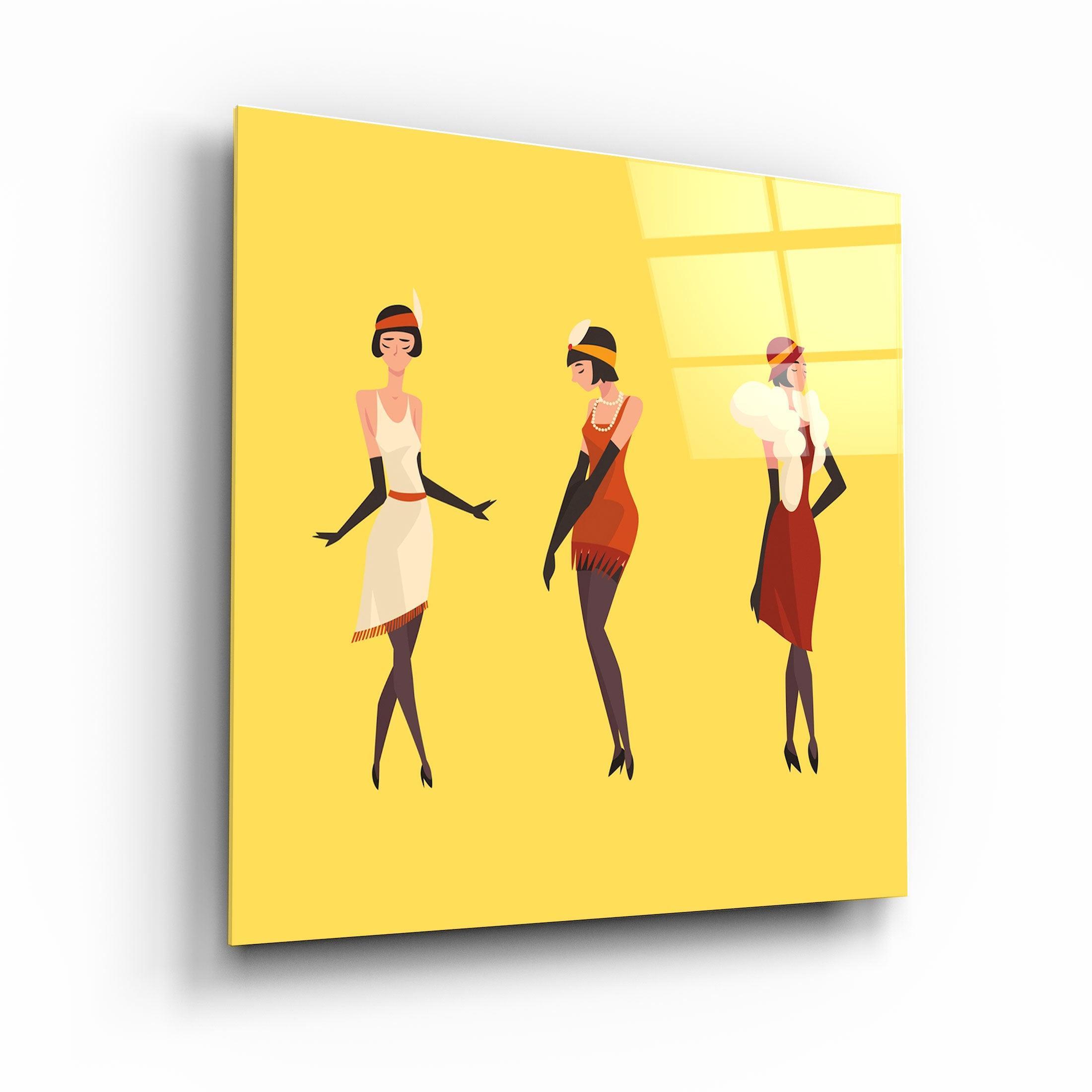 Three Women Glass Wall Art | ArtDesigna – Artdesigna