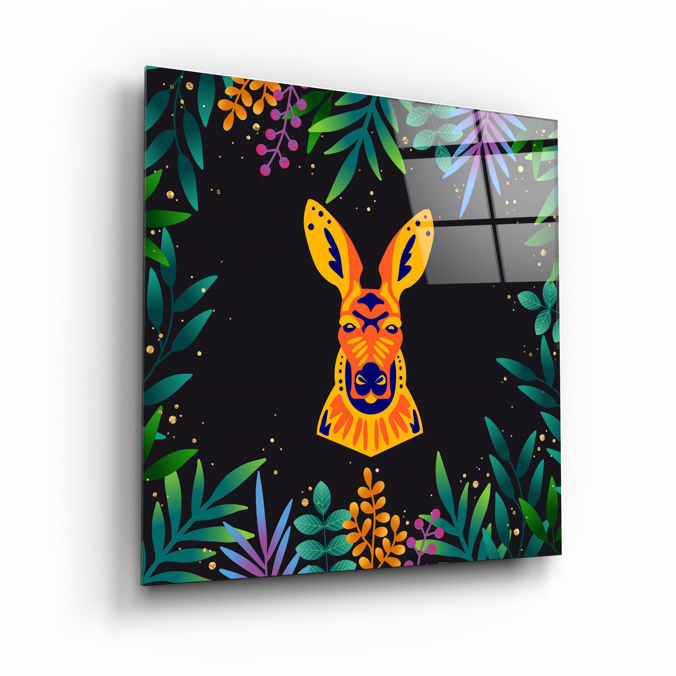 ・"Animal Republic-Kangaroo"・Designers Collection Glass Wall Art - ArtDesigna Glass Printing Wall Art