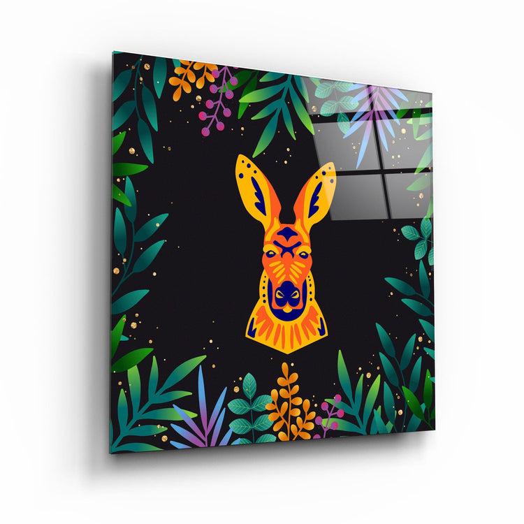・"Animal Republic-Kangaroo"・Designers Collection Glass Wall Art - ArtDesigna Glass Printing Wall Art