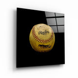 Umgefärbte Designs Baseball – Glasbild