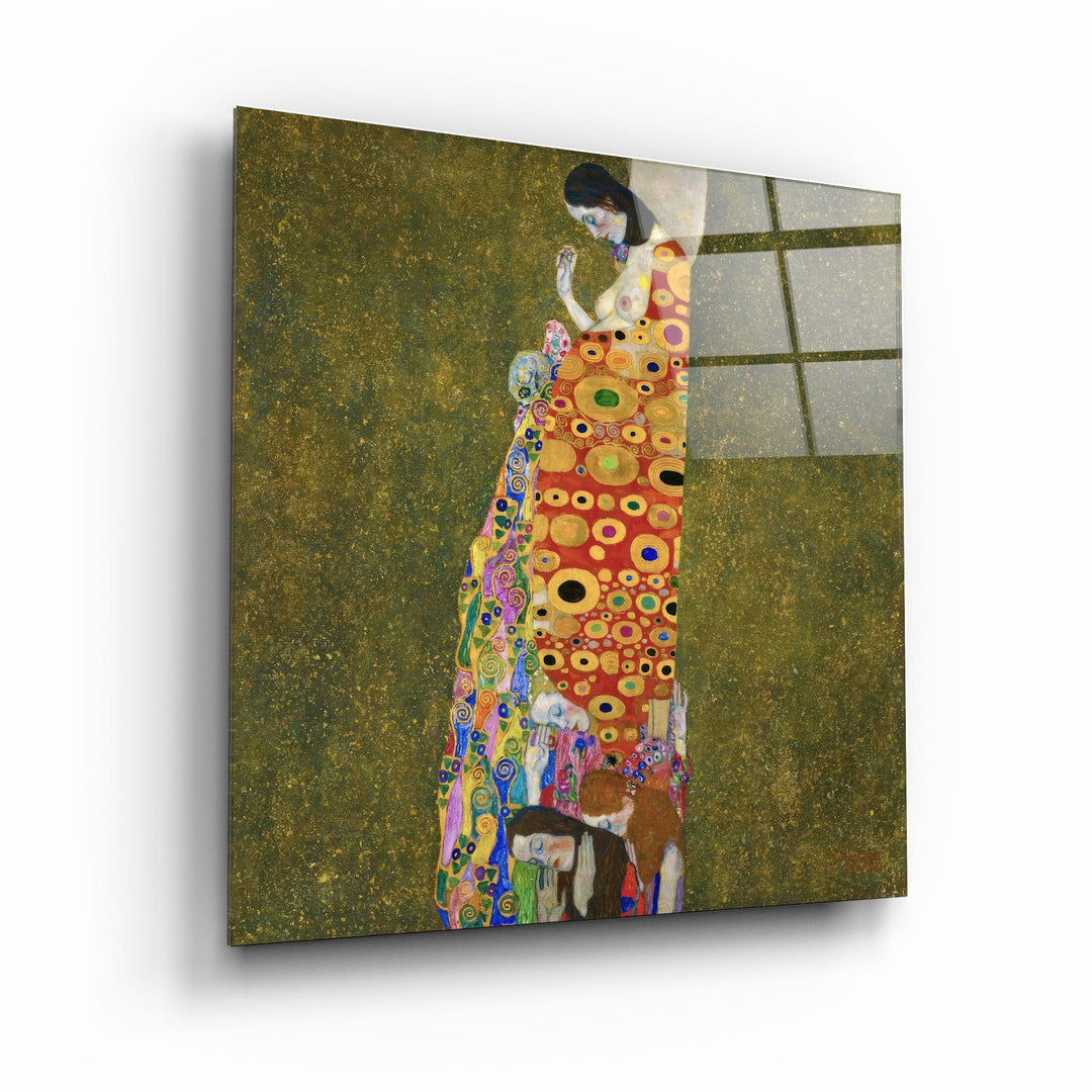 ."Gustav Klimt's Hope II ". Glass Wall Art - ArtDesigna Glass Printing Wall Art