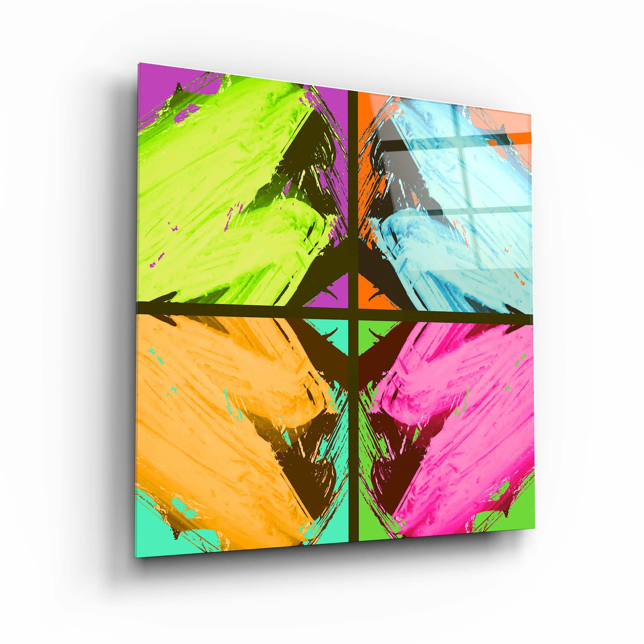 ."POP Art Brush Strokes V1". Designer's Collection Glass Wall Art - ArtDesigna Glass Printing Wall Art