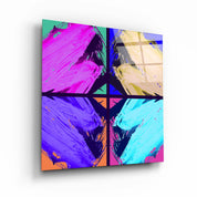 ."POP Art Brush Strokes V2". Designer's Collection Glass Wall Art - ArtDesigna Glass Printing Wall Art