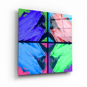 ."POP Art Brush Strokes V3". Designer's Collection Glass Wall Art - ArtDesigna Glass Printing Wall Art