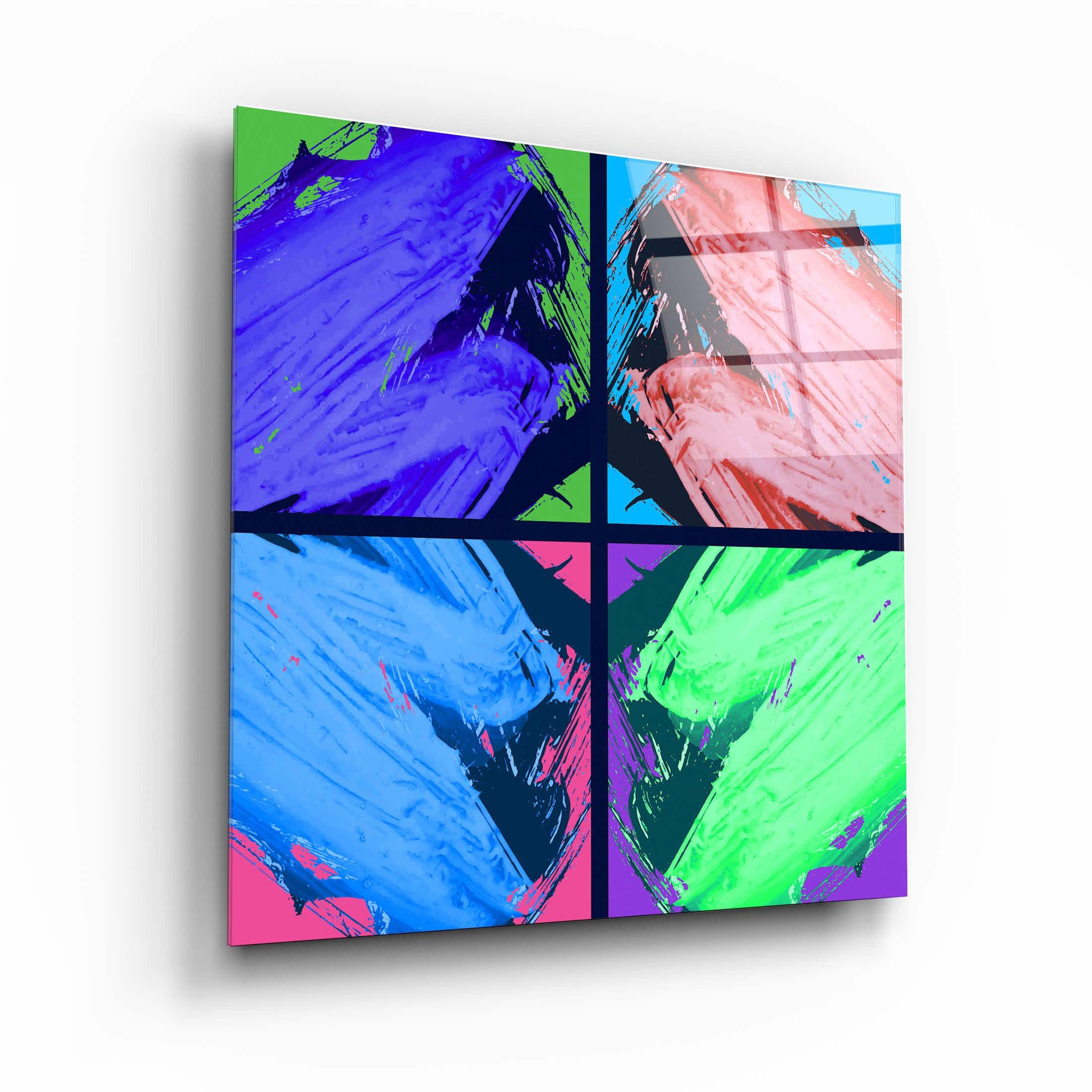 ."POP Art Brush Strokes V3". Designer's Collection Glass Wall Art - ArtDesigna Glass Printing Wall Art