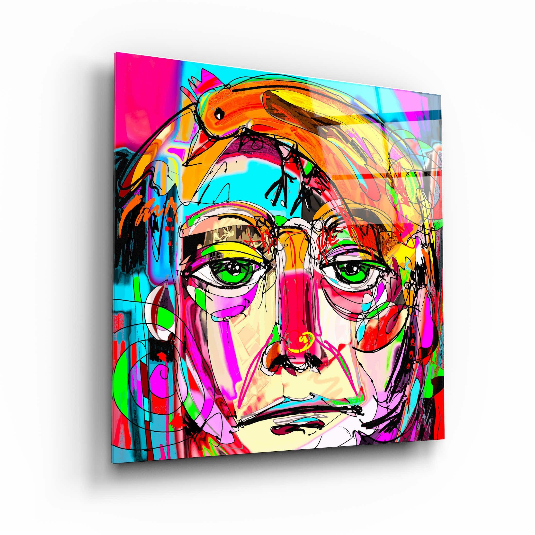 ."Face Illustration-Abstract". Designer's Collection Glass Wall Art - ArtDesigna Glass Printing Wall Art