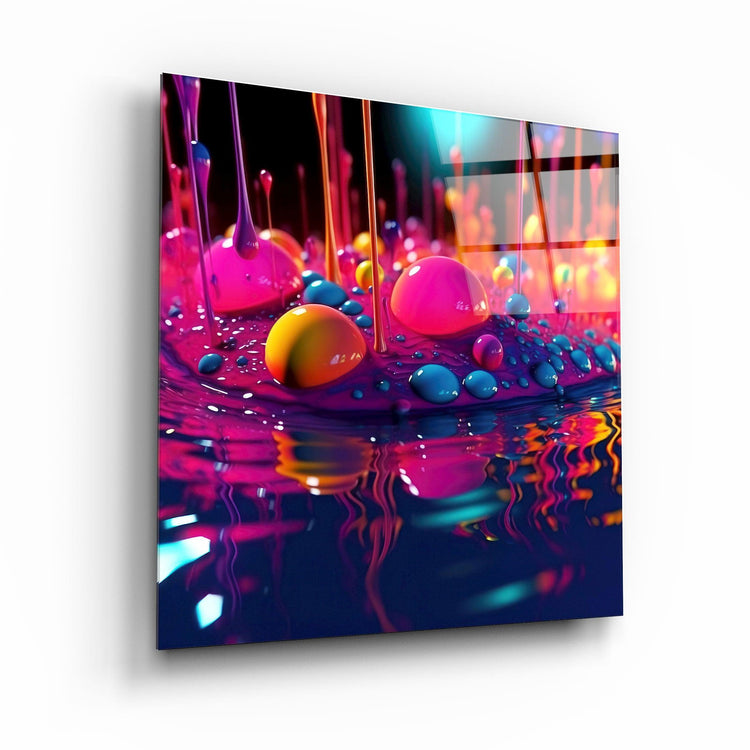 Paint Drops V2 | Designers Collection Glass Wall Art - ArtDesigna Glass Printing Wall Art