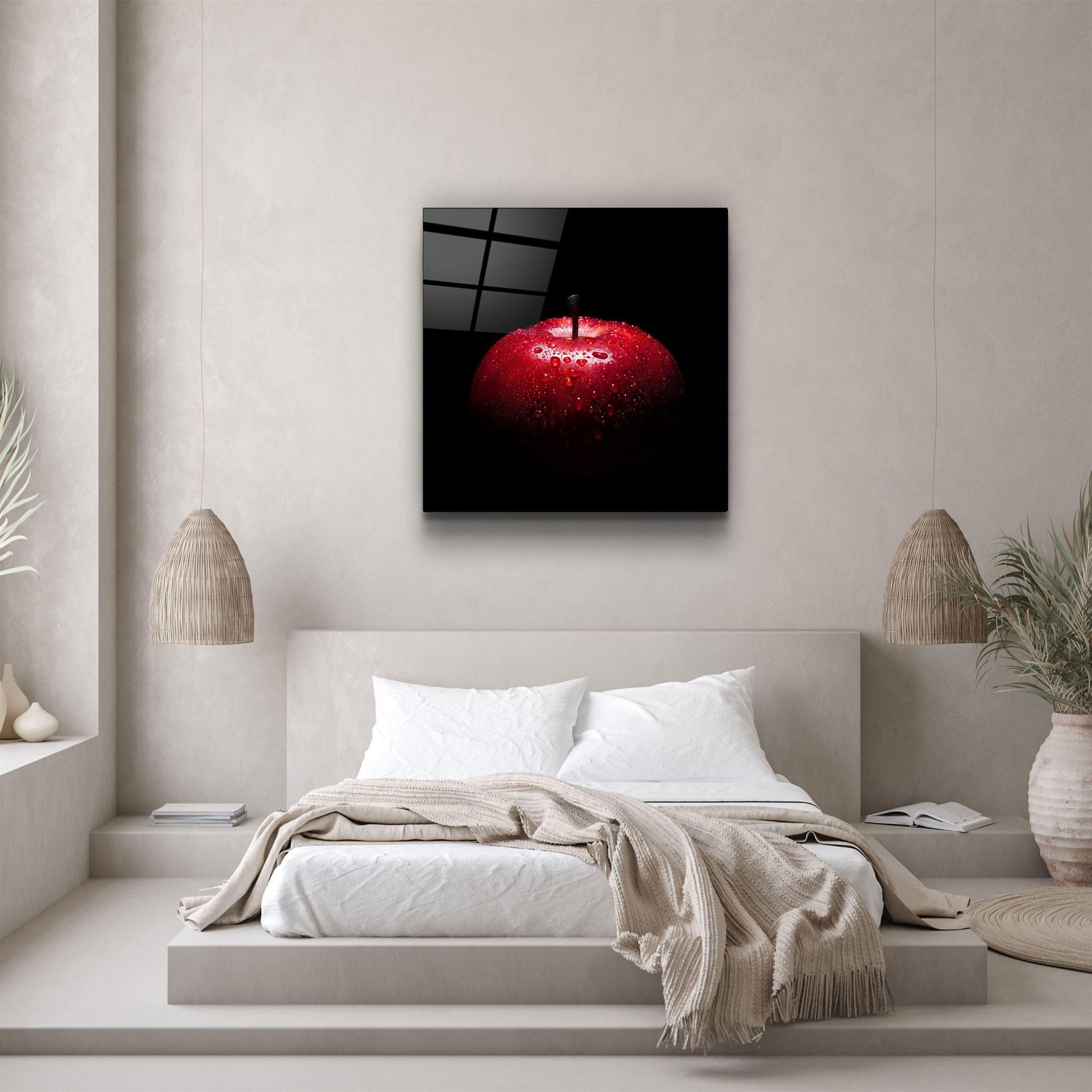 ・"Red Apple"・Glass Wall Art - ArtDesigna Glass Printing Wall Art