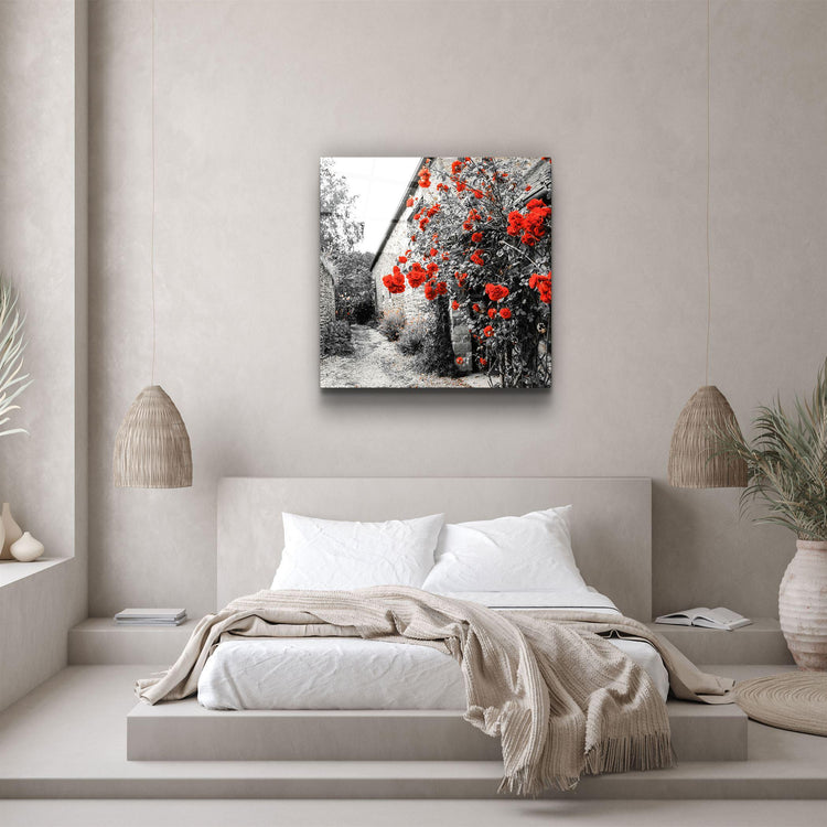 ・"Red Roses"・Glass Wall Art - ArtDesigna Glass Printing Wall Art