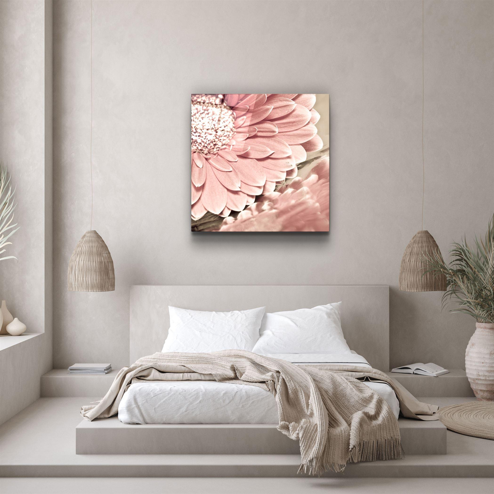 ・"Pink Flower"・Glass Wall Art - ArtDesigna Glass Printing Wall Art
