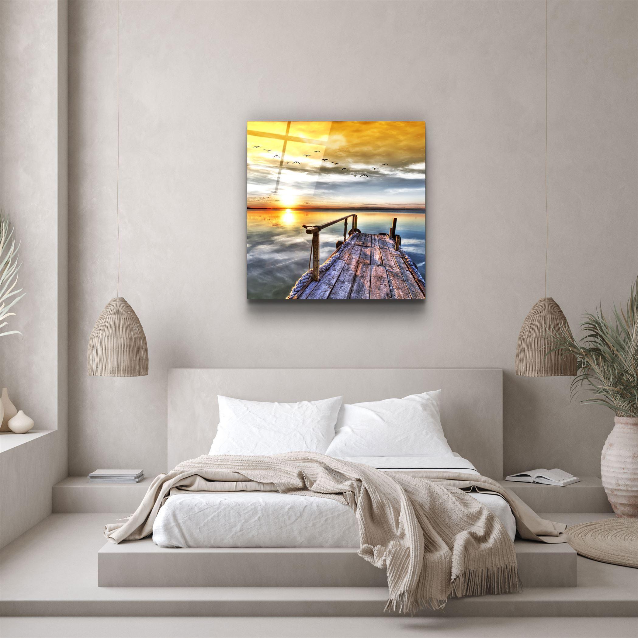 ・"Sunset Landscape"・Glass Wall Art - ArtDesigna Glass Printing Wall Art
