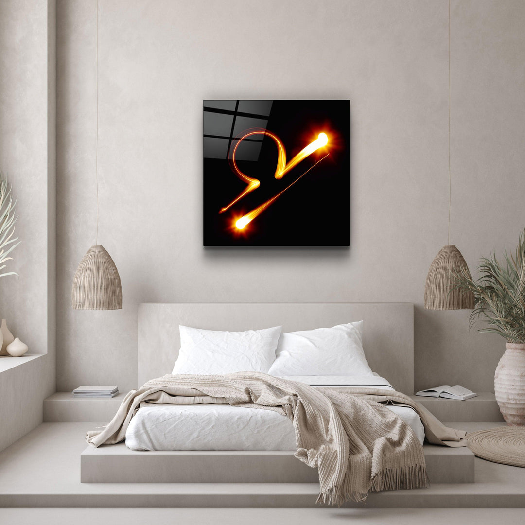 ."Libra Zodiac Symbol". Glass Wall Art - ArtDesigna Glass Printing Wall Art