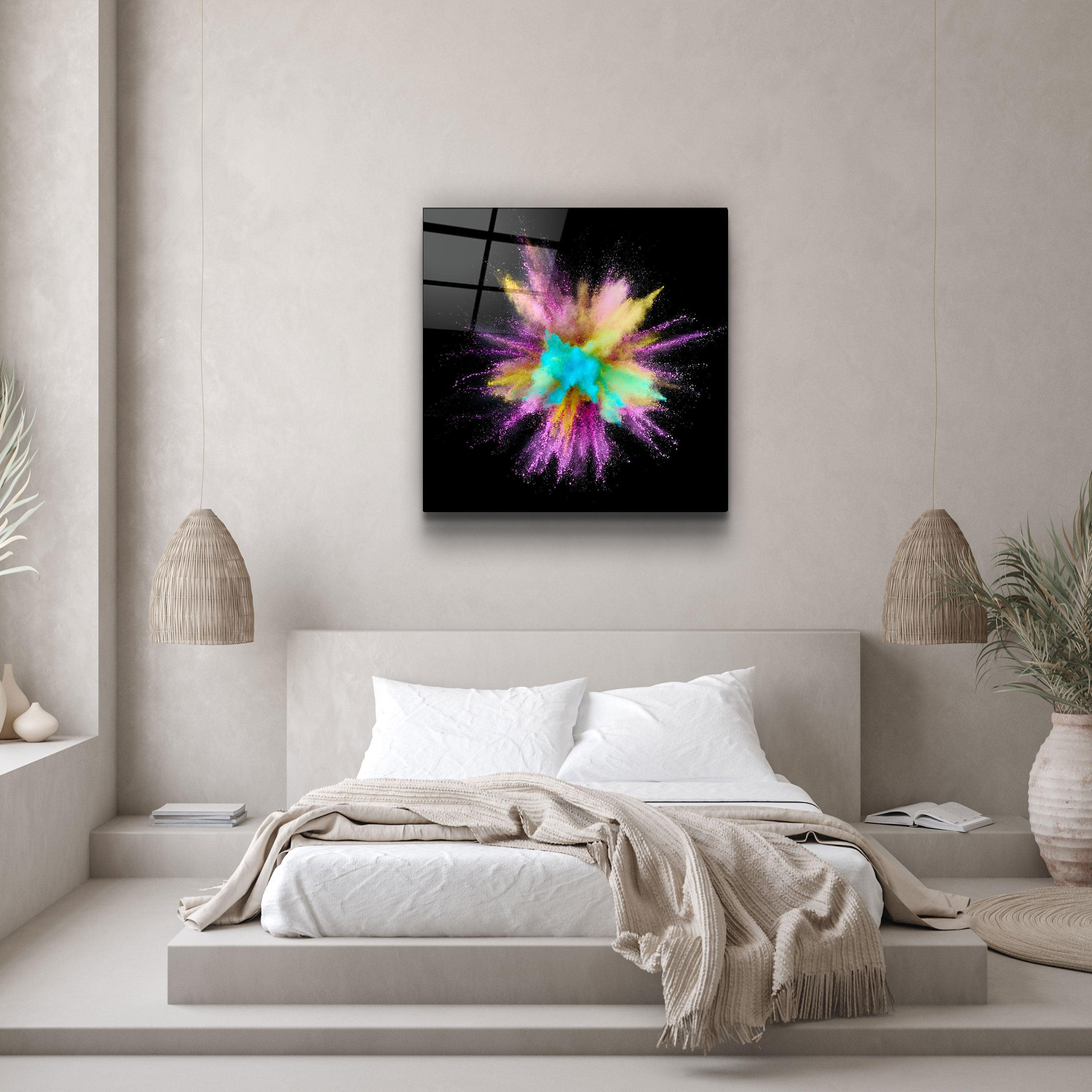 ・"Colorful Explosion"・Glass Wall Art - ArtDesigna Glass Printing Wall Art