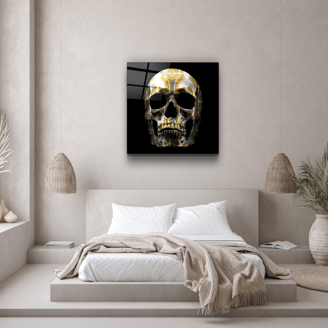 ・"Abstract Skull"・Glass Wall Art - ArtDesigna Glass Printing Wall Art