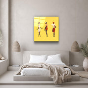 ・"Three Women"・Contemporary Collection Glass Wall Art - ArtDesigna Glass Printing Wall Art