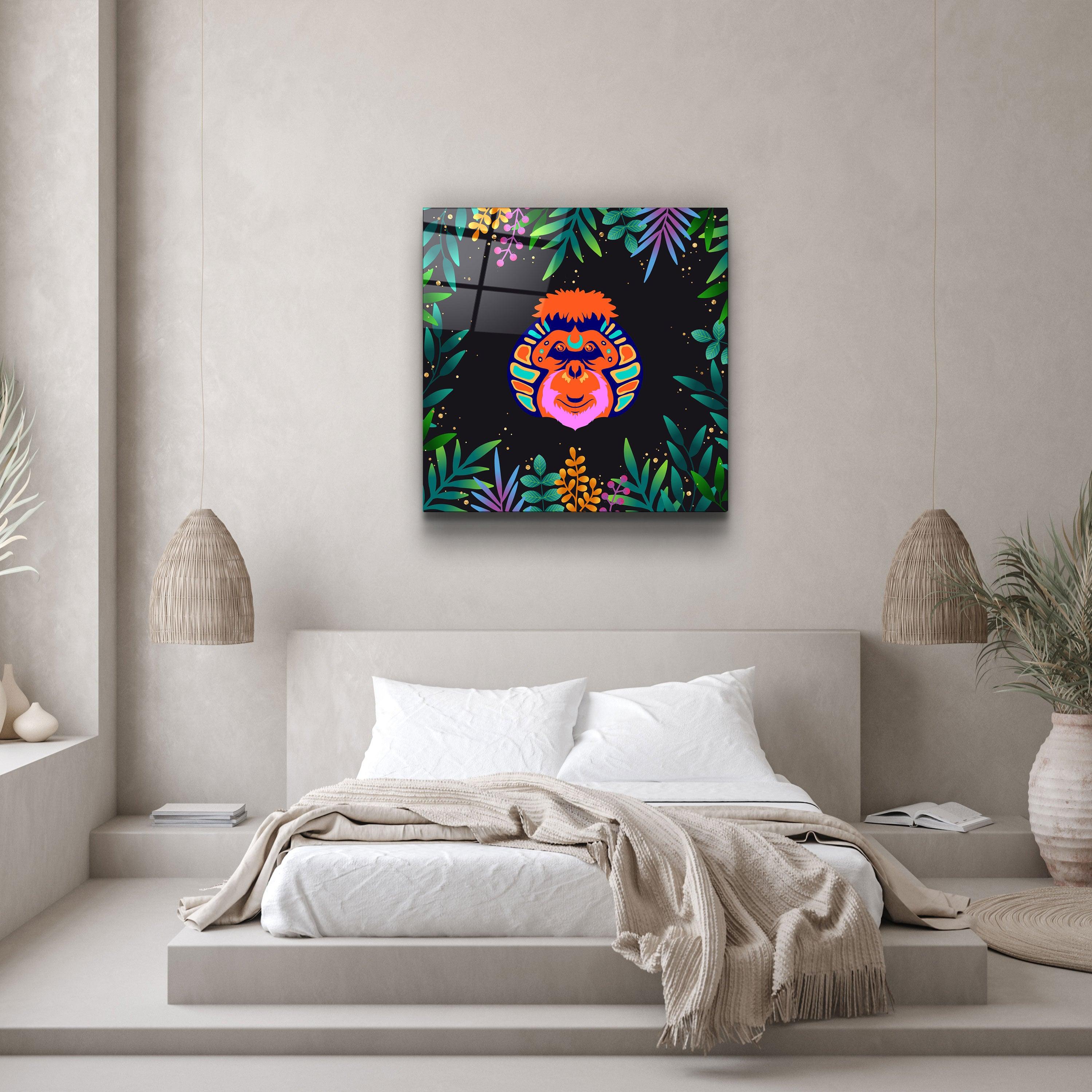 ・"Animal Republic-Orangutan"・Designers Collection Glass Wall Art - ArtDesigna Glass Printing Wall Art