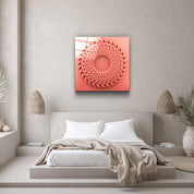 ."Abstract Circular Knitting V3". Designer's Collection Glass Wall Art - ArtDesigna Glass Printing Wall Art