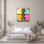 ."POP Art Brush Strokes V1". Designer's Collection Glass Wall Art - ArtDesigna Glass Printing Wall Art