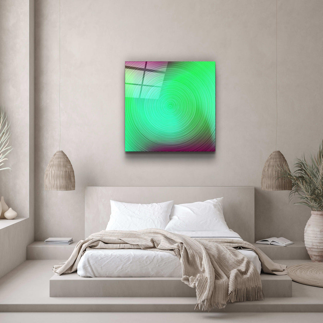 ."Green Hypnosis". Designer's Collection Glass Wall Art - ArtDesigna Glass Printing Wall Art