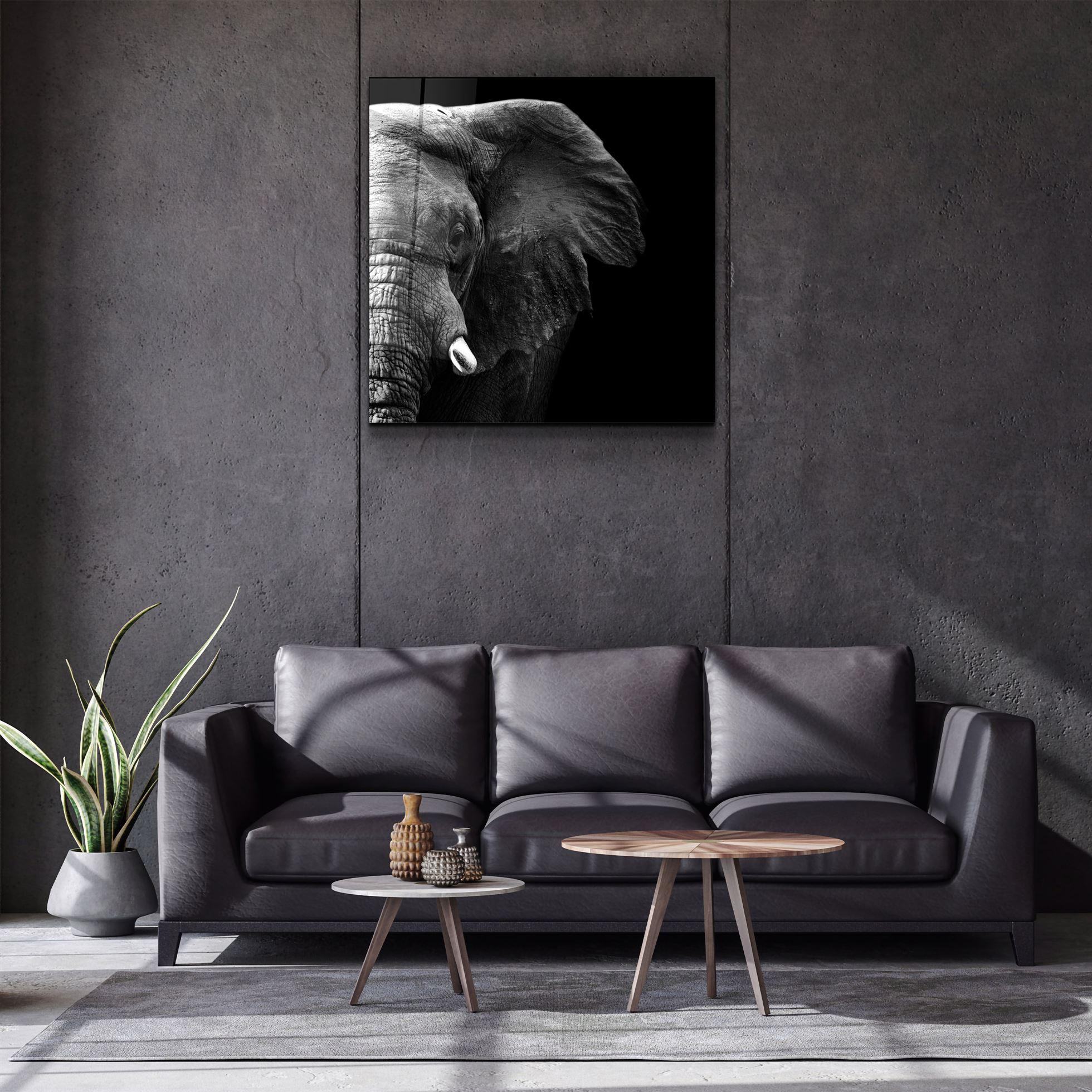 ・"Elephant"・Glass Wall Art - ArtDesigna Glass Printing Wall Art