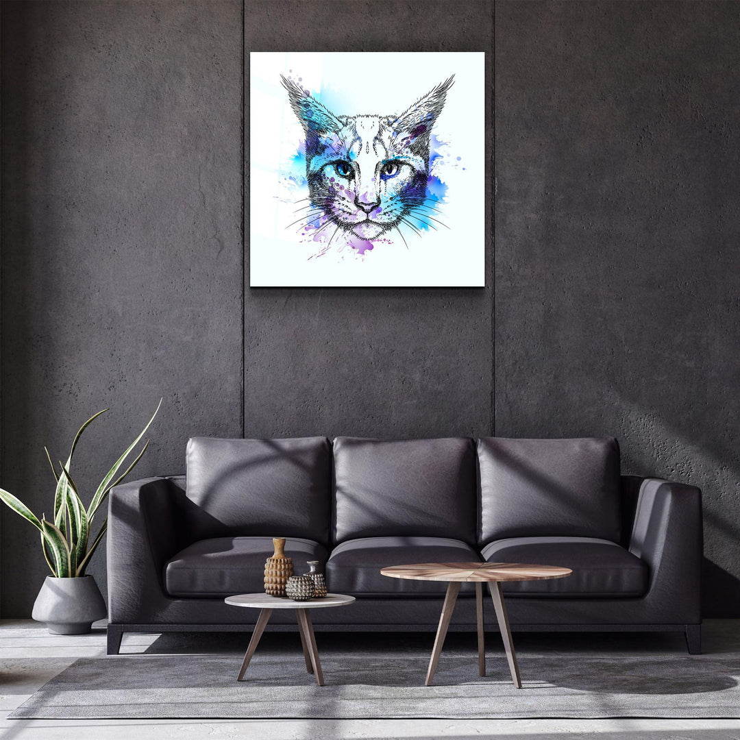 ・"Cat"・Glass Wall Art - ArtDesigna Glass Printing Wall Art