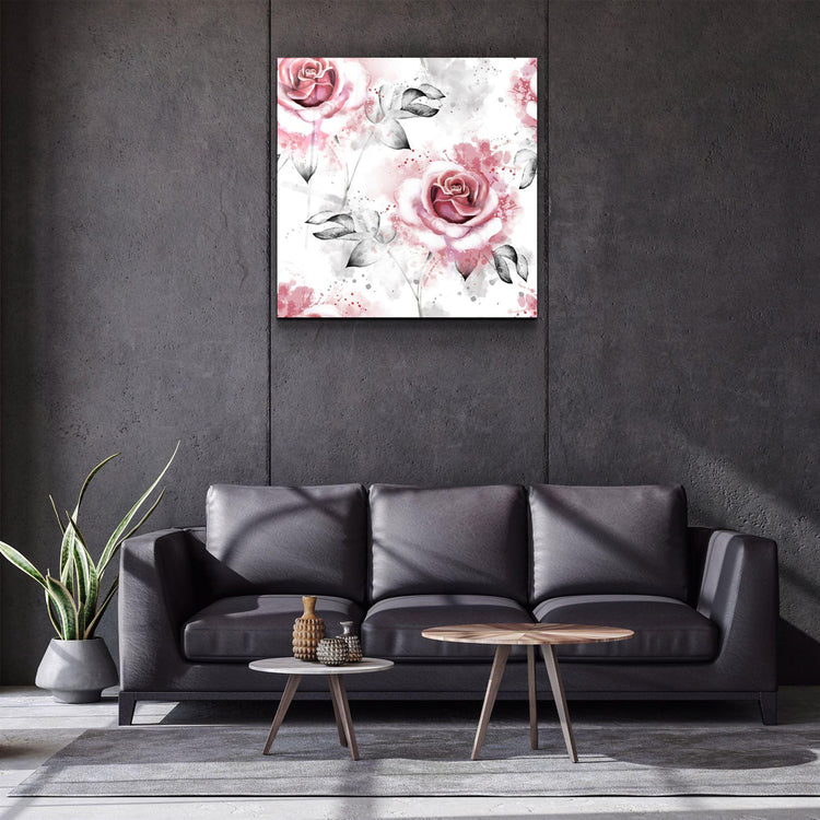 ・"Pink rose"・Glass Wall Art - ArtDesigna Glass Printing Wall Art