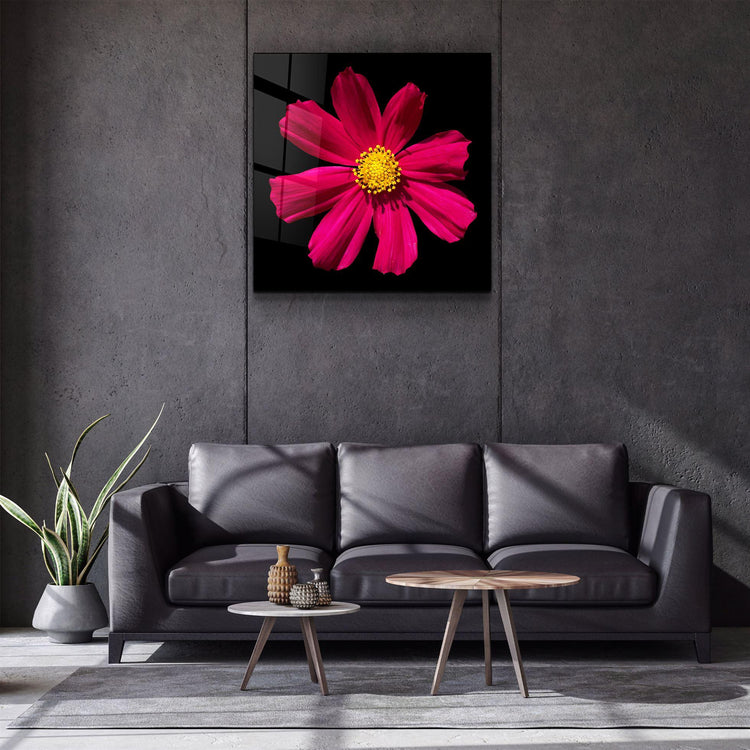 ・"Red flower"・Glass Wall Art - ArtDesigna Glass Printing Wall Art