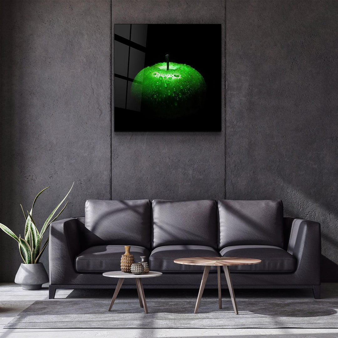 ・"Green Apple"・Glass Wall Art - ArtDesigna Glass Printing Wall Art