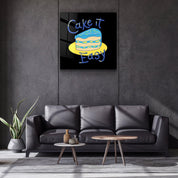 ・"Cake it Easy"・Glass Wall Art - ArtDesigna Glass Printing Wall Art