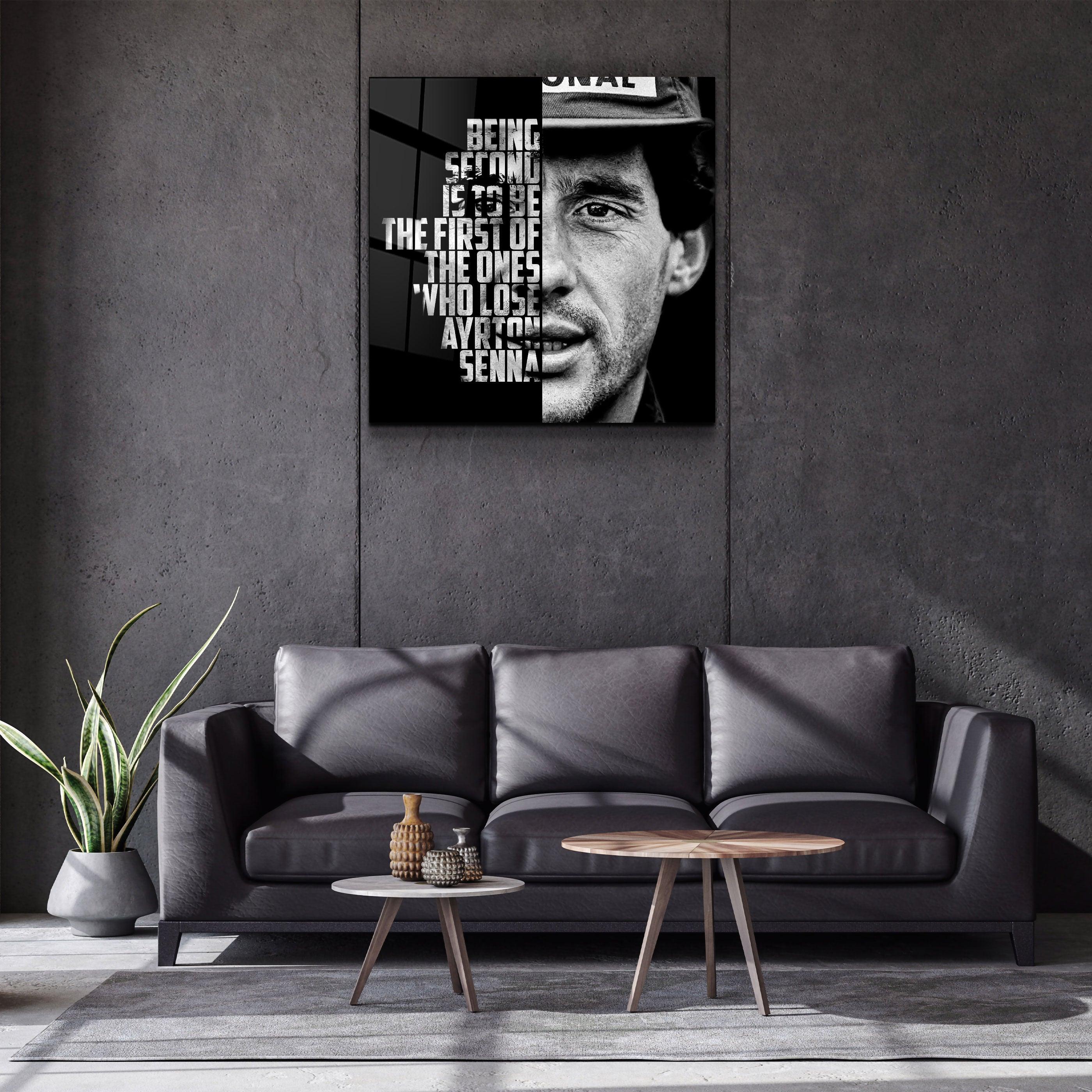 ・"Ayrton Senna"・Designers Collection Glass Wall Art - ArtDesigna Glass Printing Wall Art