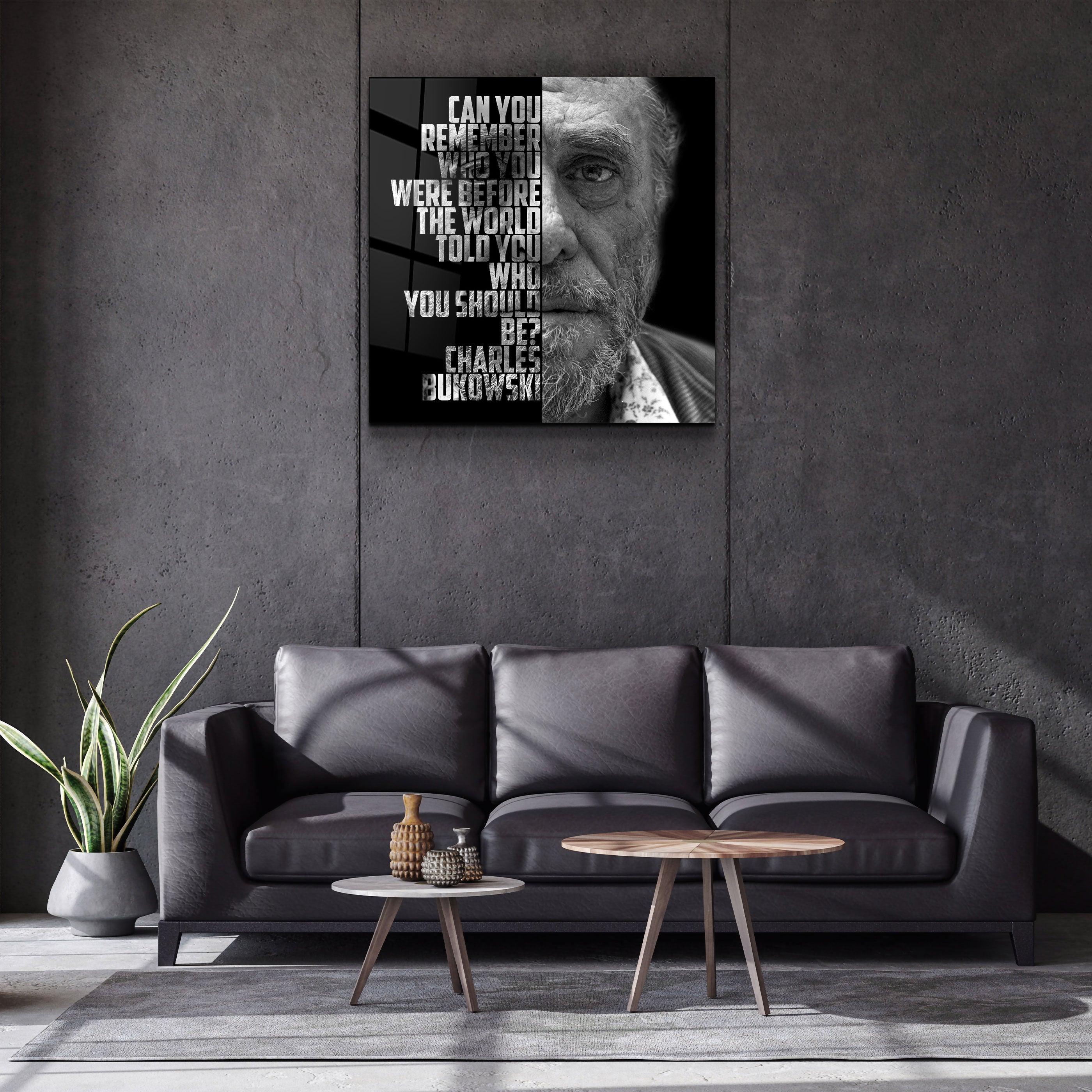 Charles Bukowski・Designers Collection Glass Wall Art