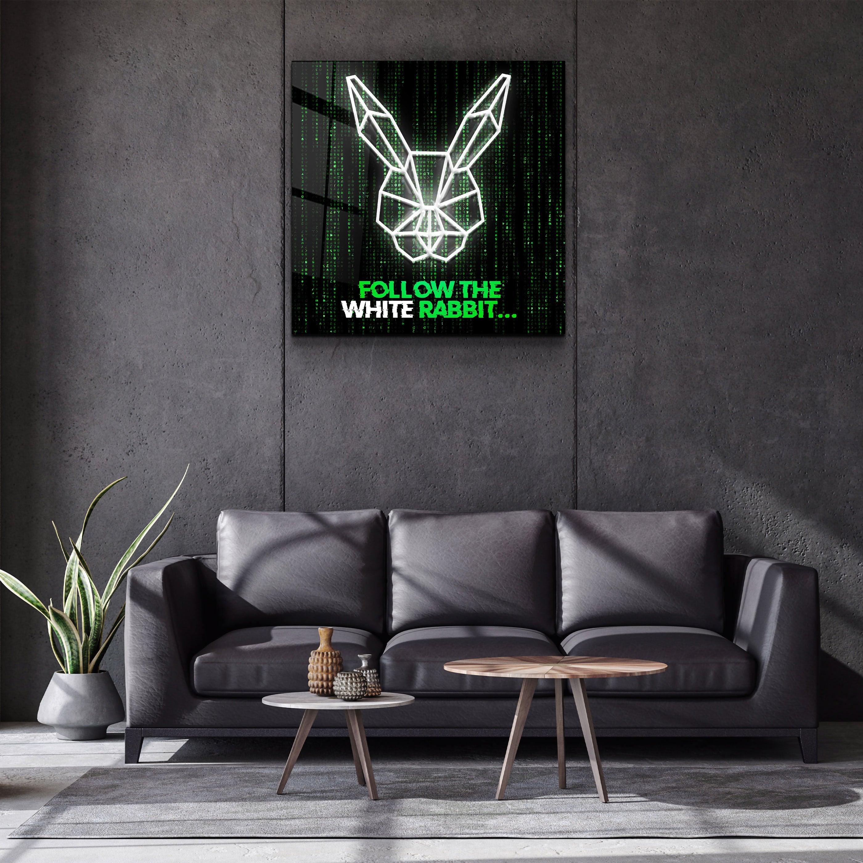 ・"Follow the Rabbit"・Glass Wall Art - ArtDesigna Glass Printing Wall Art