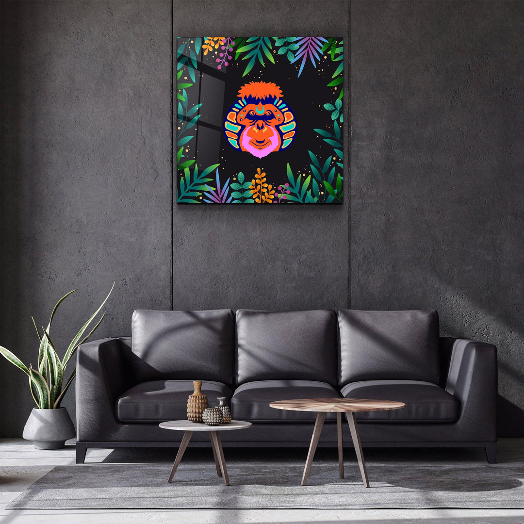 ・"Animal Republic-Orangutan"・Designers Collection Glass Wall Art - ArtDesigna Glass Printing Wall Art