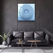 ."Abstract Circular Knitting". Designer's Collection Glass Wall Art - ArtDesigna Glass Printing Wall Art