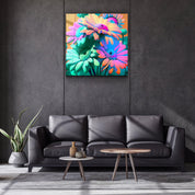 ."Chrysanthemums". Designers Collection Glass Wall Art - ArtDesigna Glass Printing Wall Art