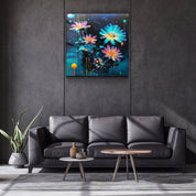 ."Oil Painting Flowers 1". Designers Collection Glass Wall Art - ArtDesigna Glass Printing Wall Art