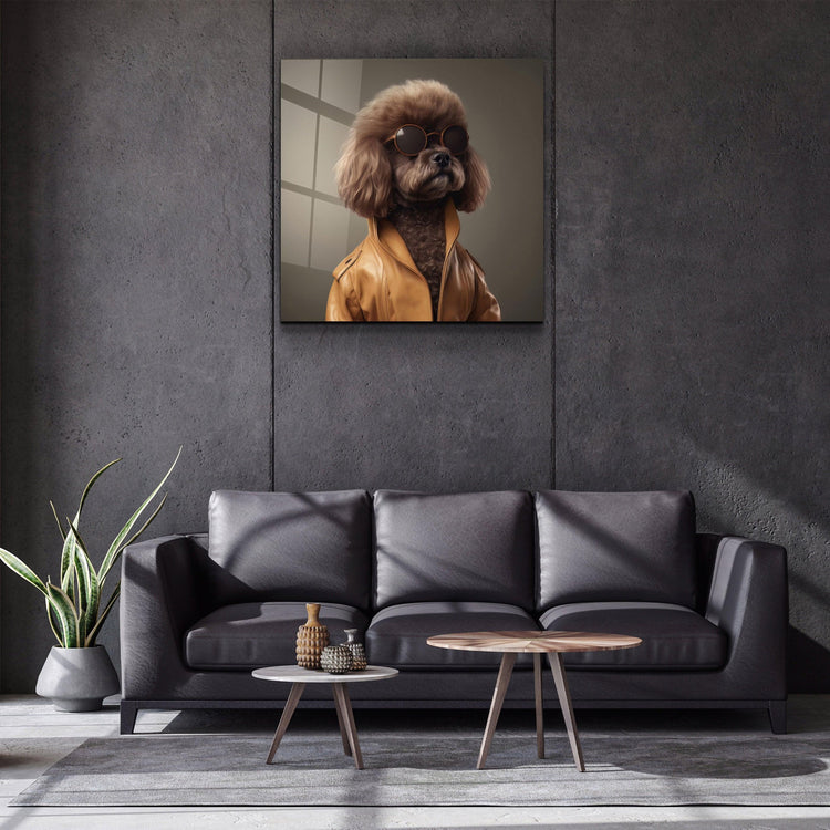 ."Stylish Dogs - V4". Designer's Collection Glass Wall Art - ArtDesigna Glass Printing Wall Art
