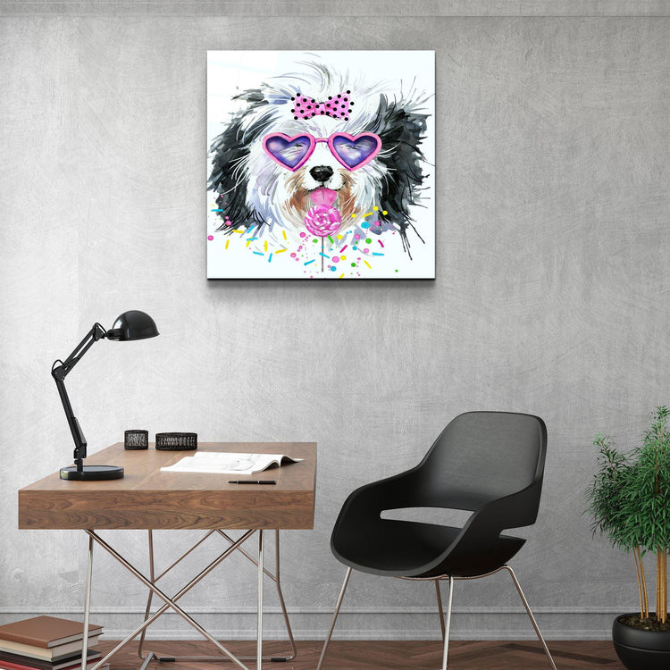 ・"Cute Dog"・Glass Wall Art - ArtDesigna Glass Printing Wall Art