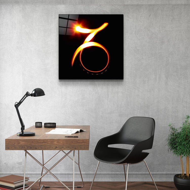 ."Capricorn Zodiac Symbol". Glass Wall Art - ArtDesigna Glass Printing Wall Art
