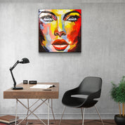 ・"Abstract Woman Portrait"・Glass Wall Art - ArtDesigna Glass Printing Wall Art