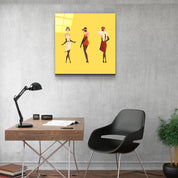 ・"Three Women"・Contemporary Collection Glass Wall Art - ArtDesigna Glass Printing Wall Art