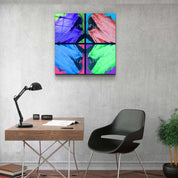 ."POP Art Brush Strokes V3". Designer's Collection Glass Wall Art - ArtDesigna Glass Printing Wall Art