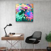 ."Chrysanthemums". Designers Collection Glass Wall Art - ArtDesigna Glass Printing Wall Art