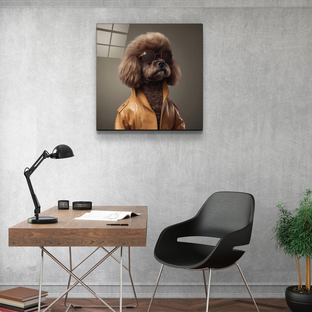 ."Stylish Dogs - V4". Designer's Collection Glass Wall Art - ArtDesigna Glass Printing Wall Art