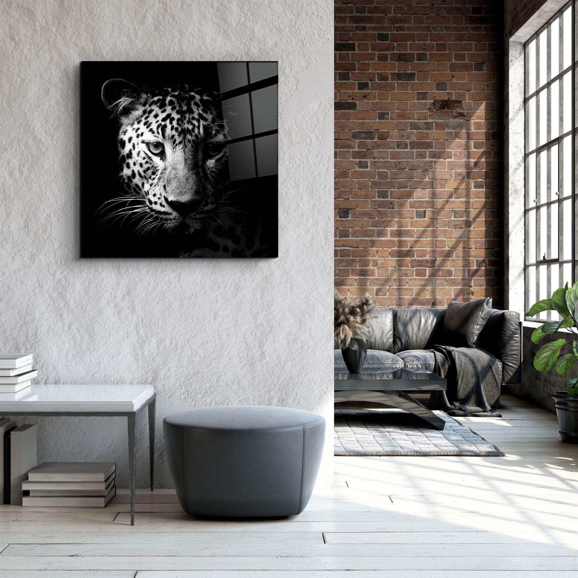 ・"Leopard"・Glass Wall Art - ArtDesigna Glass Printing Wall Art